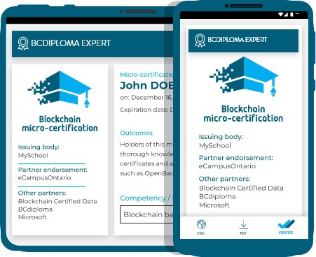 Visual of a BCdiploma micro-certification