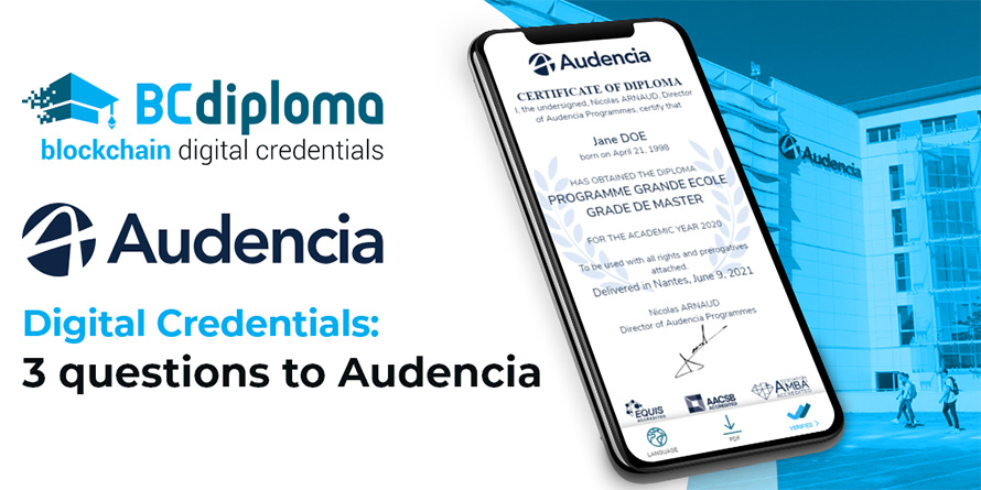 Digital Credentials: 3 questions to Audencia