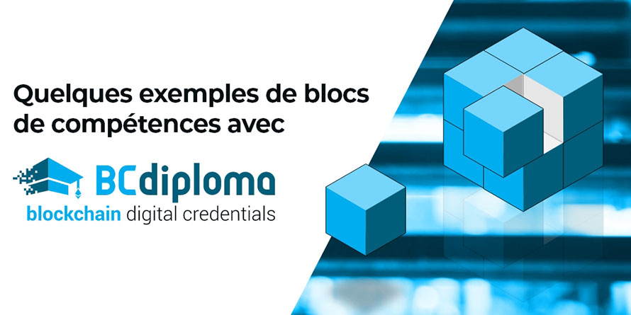 Quelques exemples de blocs de compétences avec BCdiploma