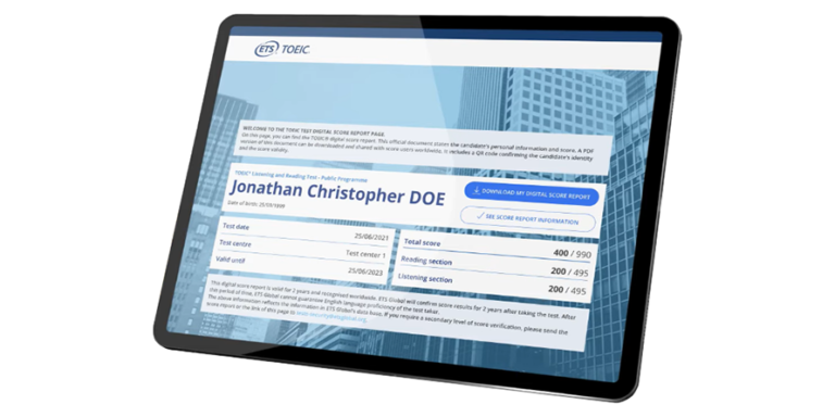 ETS Global Chooses BCdiploma for Digital Certification of the TOEIC® Test