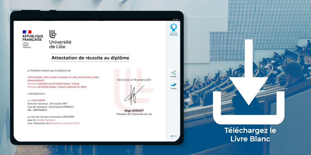 Le succès des attestations numériques de réussite au diplôme de l’Université de Lille