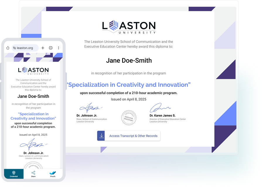 verifiable digital certificate example