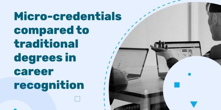 Micro-credentials compared to traditional degrees in career recognition